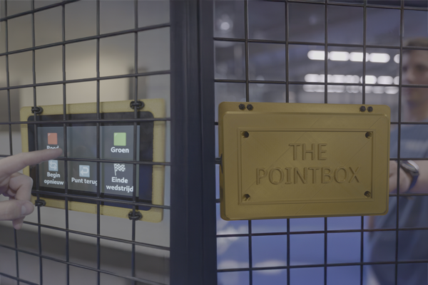 Touchscreen bediening scorebord padel